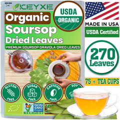 Soursop Graviola Dried Leaves Organic , 270-300 Whole Soursop Leaves, Wildcrafted, Graviola Tea, Guanabana Tea, Hoja Guanabana, Soursop Loose Leaf Herbal Tea, Hojas de Guanabana, te de graviola ,No Gluten, Vegan